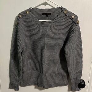 Kathy Ireland Charcoal Sweater with Button Details womens size‎ medium